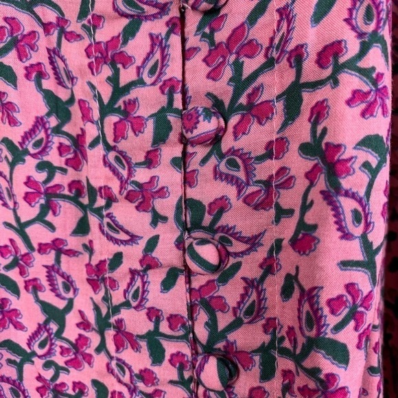 Anthropologie Maeve Pink Floral Sleeveless Top XS - Picture 4 of 6